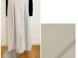 ホワイトグレー・細コーデュロイ・ロングスカート・丈81ｃｍ・綿100％・秋冬・そのほかのお色もオーダーできます！の画像