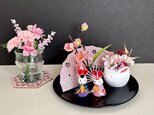 兎ミニアレンジや兎雛・桃の花マジカルウォーターセット