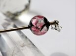 ほたる玉 かんざし とんぼ玉 一本簪 ホタルガラス 工芸品 蓄光ホタル玉の髪飾り ピンク