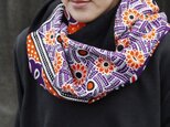 カンガのロングスヌード（アフリカ布）ネックウォーマー 秋 冬 ギフト
