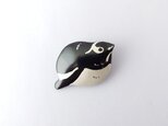 ジェンツーペンギン 漆ブローチ