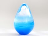 ガラスの雫の小さなオブジェ 「Grand Blue」