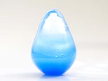 ガラスの雫の小さなオブジェ 「Grand Blue」