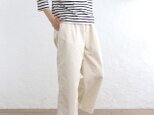 春まで使える コーデュロイ バギーワイドパンツ (オフホワイト) PT01の画像