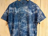 本藍染　オーガニックコットンＴシャツ　XL（絞り染め）　Ｔ.00002