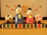 陶器のお雛様飾りの画像