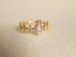 Ｋ18 Pink Diamond Tiara Ringの画像