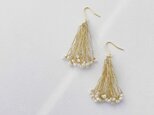 SHINE（tassel）ピアス＆イヤリング／pale goldの画像