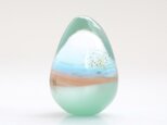 ガラスの雫の小さなオブジェ 「春の安らぎ」