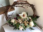 atelierBLUGRA八ヶ岳〜パームフラワーと葡萄蔓Wreath2203の画像