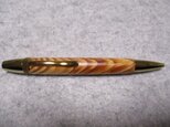 肥松　出雲産　樹齢350年黒松　霜降り　キヌカオイル仕上げ　回転式ロングパトリオットボールペン　の画像