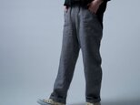 【wafu】Linen Pants ベイカーパンツ / スチールグレー b013u-stg2の画像