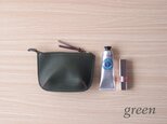 本革のポーチ/ミニ  ⑩  ( green)の画像