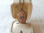 ヴィンテージ　チューリップ/両面装飾･Locket　クラシカルネックレスの画像