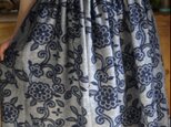 手織り久留米絣反物からギャザーワンピースの画像