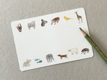 動物のポストカード 5枚組の画像