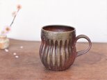 備前焼 コーヒーカップ(鎬)　c11-031の画像