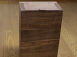 三...様オーダー品 キャスター付き「ウォルナット」 ごみ箱 B (開閉蓋付き L) <EB5L>【受注制作】の画像