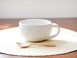 白マット釉のざっくりほっこりスープカップ * 2の画像