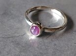 非加熱スターサファイア(ルビー)シルバーリング#10.5