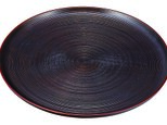 30cm 糸目万葉丸盆渕朱