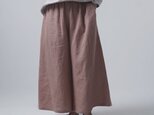 【wafu 入門編】数量限定！Linen Pants ワイドパンツ / 浅緋色(あさあけいろ) b002m-asa2の画像