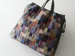 patchwork kinchaku tote