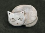 木製ブローチ【まる猫C】の画像