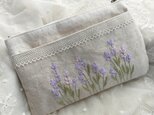 アンティークレース*リネン*刺繍*ポーチの画像