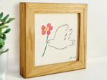 受注制作|原画「春を運ぶ」 ※木製額縁入り（10×10㎝フレーム）の画像