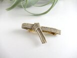 手織りバレッタ　musubi miniの画像