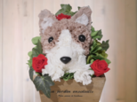 フラワーペット【コーギー】プリザーブドフラワー カーネーション 犬 母の日 お供え 誕生日 花