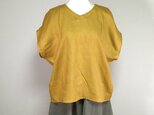 リネン◆ドルマンパフブラウス◆マスタード◆フリーサイズ
