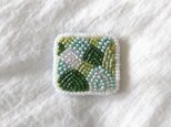 “Rさまご依頼品”長野、連なる緑　ブローチ