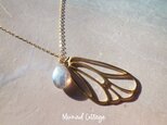 *14kgf* Butterfly Ｗing Necklace ラブラドライトの画像