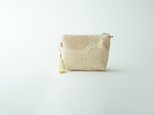【草木染　花唐草　帯リメイク ミニポーチ】カードケース、ポーチ小さめ、ジュエリーポーチ。誕生日ギフトにも。