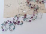 long necklace silk フローライトの画像
