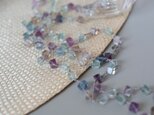 long necklace silk フローライト