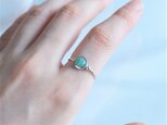 green aventurine _Halda áfram ring　グリーンアベンチュリン　シルバーリングの画像