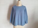 【再再再…販♡】オーガニックコットン100%鹿の子ポンチョプルオーバー 　デニム