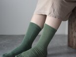 草木染＊綿5本指靴下 cocochi ＊木賊色＊ 【和歌山県産】の画像