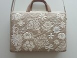 motif lace 2way bag  [beige]