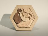 木のパズル S 　鯨とイルカの画像