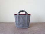 TOTE BAG -bicolor- (S) / coolgray × bordeauxの画像