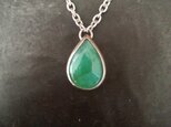 グリーンオパール雫型のペンダント
