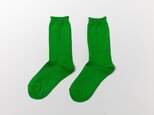 リネンニット ソックス（フレッシュグリーン）22-24cmの画像