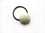 ビーズクロッシェヘアゴム（ホワイト）