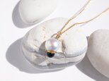 パールとブラックオニキスの金継ぎパール[ネックレス] | 淡水パール 黒瑪瑙 14kgf 40cm
