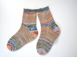 手編みの靴下　の画像
