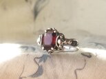 M様オーダー、ガーネットのシルバーリング（11号）